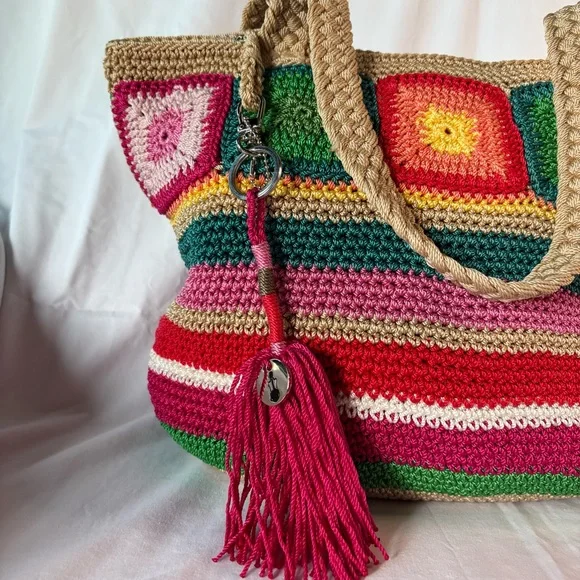 The Sak Crochet Kenya stripe Tote Bag multi - Picture 14 of 14